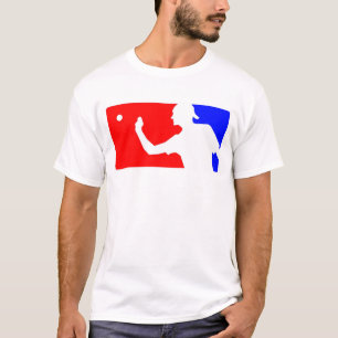 Camisa vermelha, branca e azul do pino da cerveja