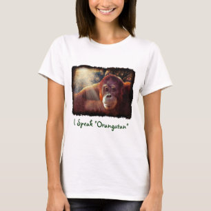 Camisa vermelha da arte dos animais selvagens do