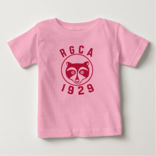 Camisa vermelha da criança do logotipo de RGCA