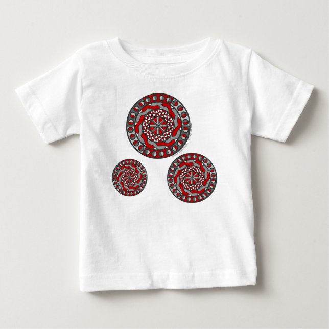 Camisa Vermelha de Máquina para Criança e Bebê (Frente)