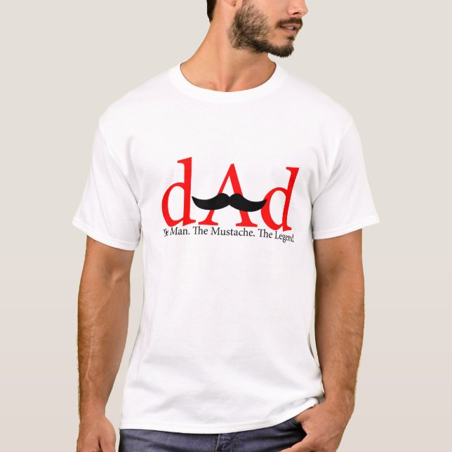 Camisa vermelha do bigode do pai (Frente)