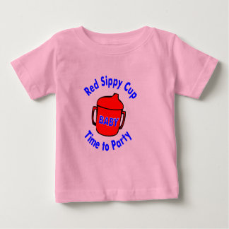 Camisa vermelha do copo de Sippy
