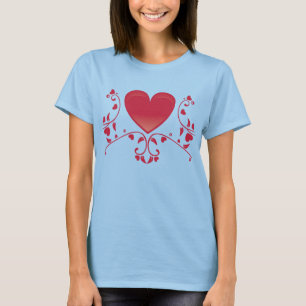 Camisa vermelha do coração