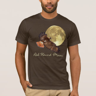Camisa Vermelha e Camiseta Selvagem com Lua Cheia