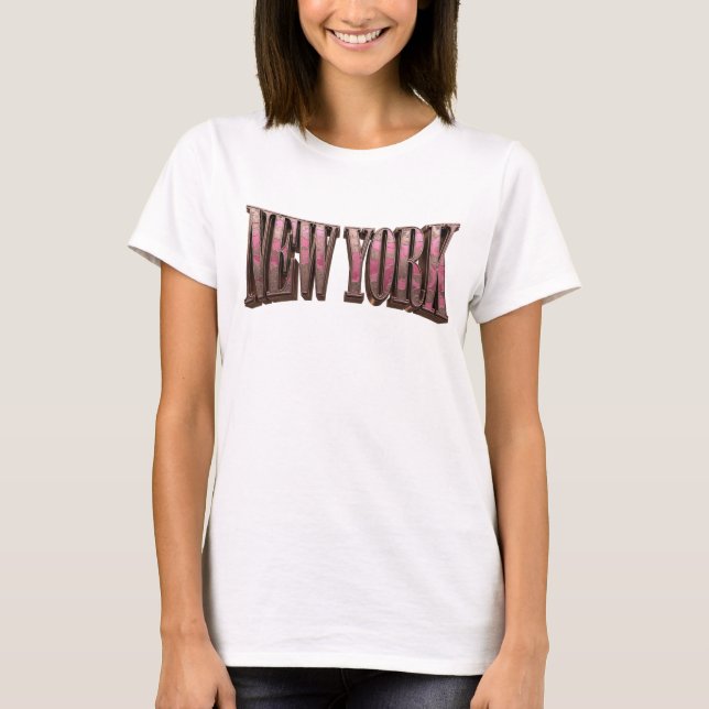 Camisa Vermelha Fresca com Design NEW YORK (Frente)
