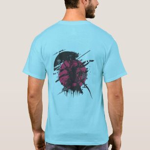 Camisa Vermelha Lua Japonesa Samurai para Homens 
