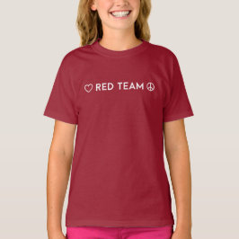 Camisa Vermelho da Equipe de Guerra Cores