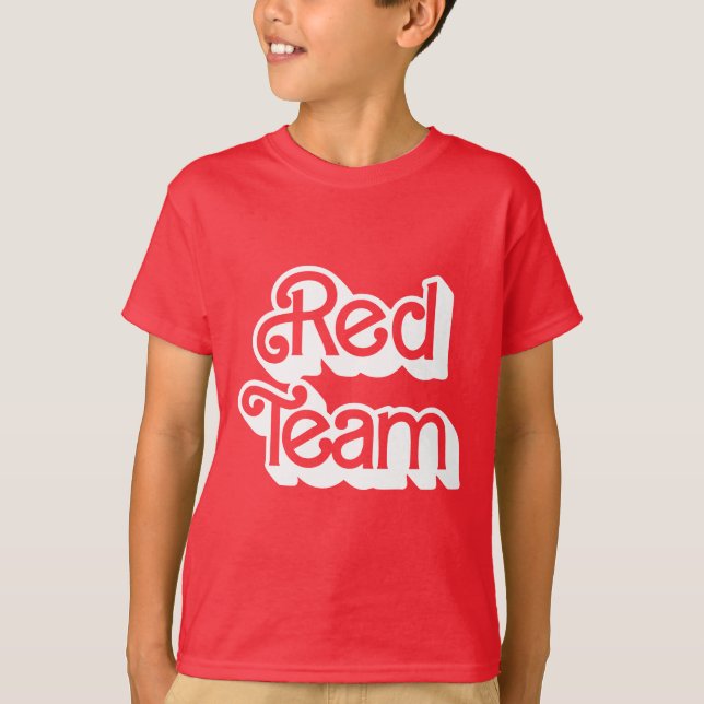Camisa Vermelho da Equipe de Guerra Cores (Frente)
