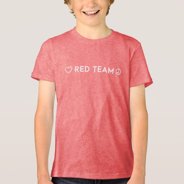 Camisa Vermelho da Equipe de Guerra Cores (Frente)
