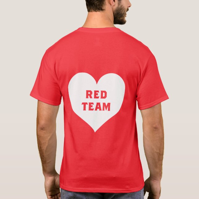 Camisa Vermelho da Equipe de Guerra Cores (Verso)