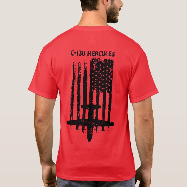 Camisa Veterana da Aeronave C130 Hércules (Verso)