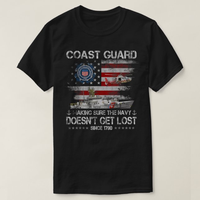 Camisa Veterana da Guarda costeira USCG American F (Frente do Design)