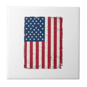 Camisa Vetorial da Bandeira Americana Distorcida V