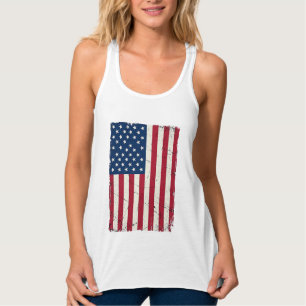 Camisa Vetorial da Bandeira Americana Distorcida V