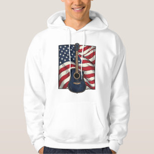 Camisa Vetorial da Bandeira Patriótica da Guitarra