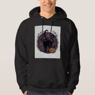 Camisa Vetorial de Gato de Bruxa Vintage no Hallow
