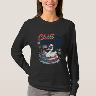 Camisa Vetorial de Pato Patriótico Esfrie o Quarto