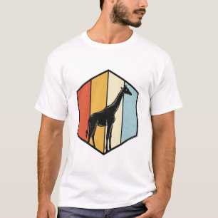 Camisa Vetorial de Safári Geométrico de Girafa Vin