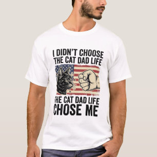 Camisa Vetorial Patriótica da Vida de Gato de Papa