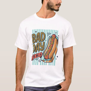 Camisa Vetorial Retro de Cachorro-Quente de Mau Di