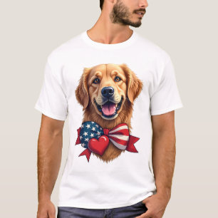 Camisa Vintage Amante de Golden Retriever Patrióti