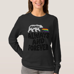 Camisa Vintage Arco-Íris Mamãe Urso Sempre E Para