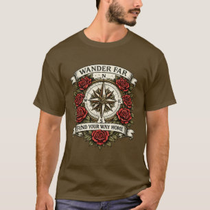 Camisa Vintage Bússola Rosa dos Ventos Wander Far