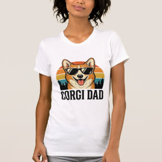 Camisa Vintage Corgi Pai Gravação Amante de Cachor