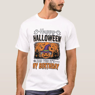 Camisa Vintage de Abóbora de Bruxa de Aniversário