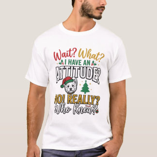 Camisa Vintage de Citação de Atitude de Cachorro d