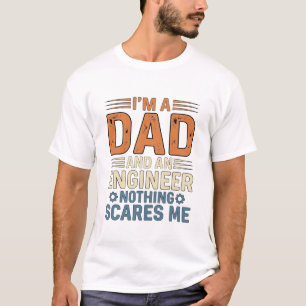 Camisa Vintage de Design de Engenheiro Pai Nada Me