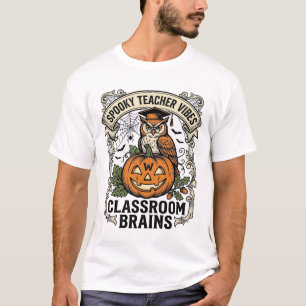 Camisa Vintage de Escola de Abóbora de Coruja de P
