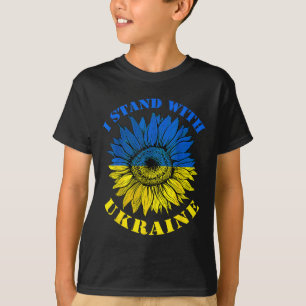 Camisa Vintage de Girassol da Bandeira da Ucrânia