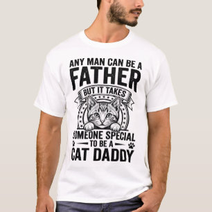 Camisa Vintage de Gravura de Citação de Pai do Gat