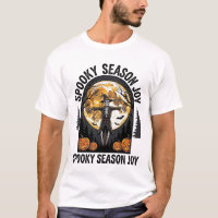 Camisa Vintage de Halloween com Arte de Espantalho