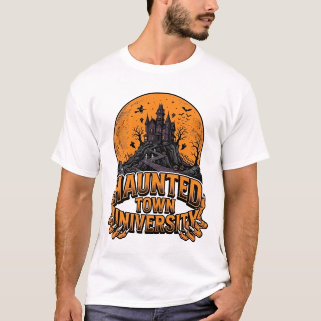 Camisa Vintage de Halloween da Universidade da Cid (Frente)