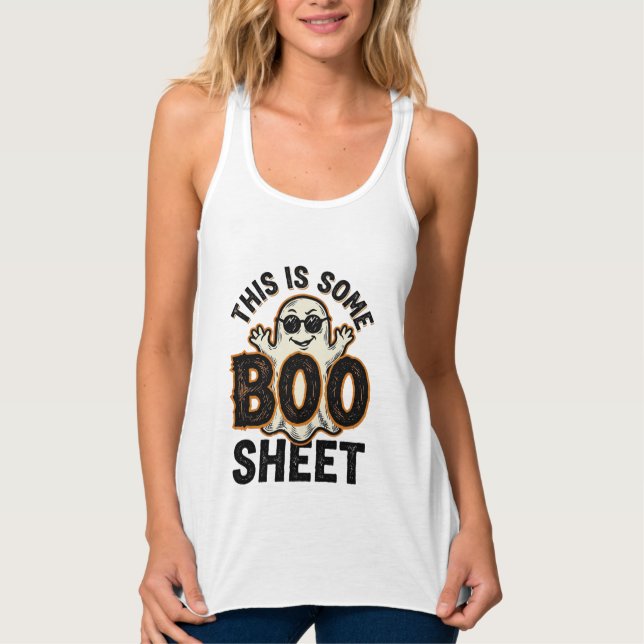 Camisa Vintage de Halloween Funny Ghost Boo Sheet  (Frente)