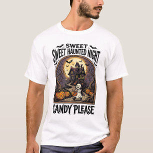 Camisa Vintage de Halloween Noite de Doces Casa As