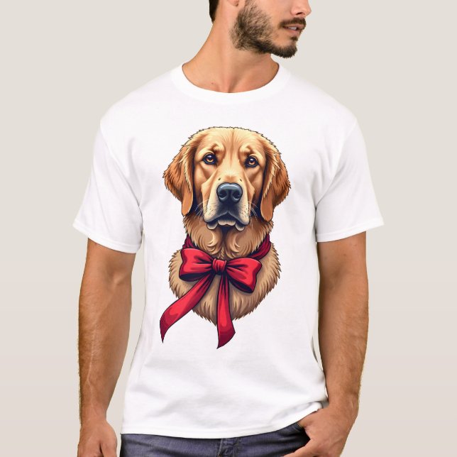 Camisa Vintage de Presente de Golden Retriever Pat (Frente)