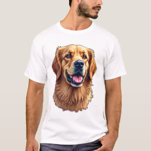Camisa Vintage de Rosto de Golden Retriever Patrio