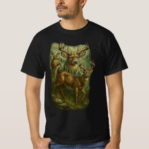 Camisa Vintage de Veado Gráfica Retro Grunge Desbo