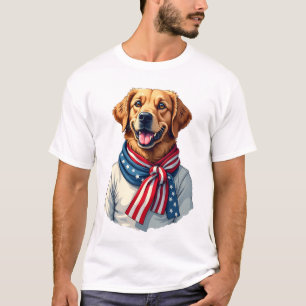 Camisa Vintage do Dia da Independência do Retrieve