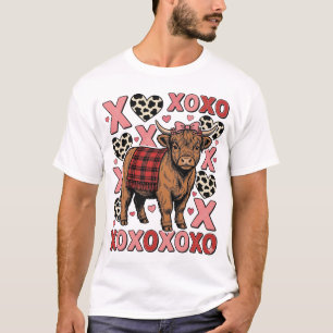 Camisa Vintage do Dia dos Namorados Vaca Highland 
