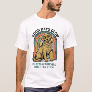 Camisa Vintage do Golden Retriever com Gravação Re