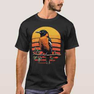 Camisa Vintage do Pássaro Oriole - Pássaros ao Pôr
