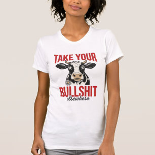 Camisa Vintage Engraçada Vaca em Outro Lugar_