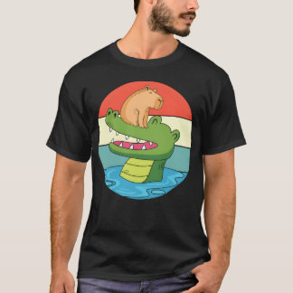 Camisa Vintage Estampa Animal Capivara Montando Cr