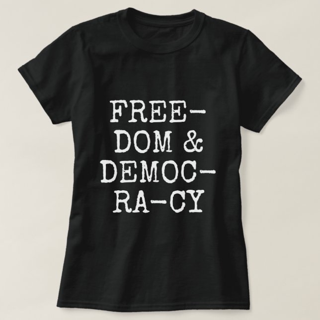 Camisa Vintage Freedom and Democracy (Frente do Design)