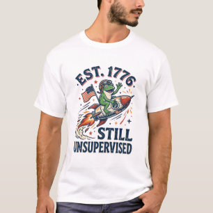 Camisa Vintage Frog Rocket Est 1776 Sem Supervisão