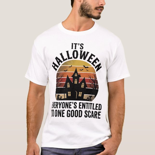 Camisa Vintage Halloween Casa Assombrada Bom Susto (Frente)
